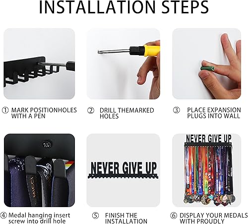 Vista 87 de Goutoports Soporte de exhibición para medallas, She Believed She Could She Did, colgador de pared personalizado para corredor de carreras 06 Gimnasia