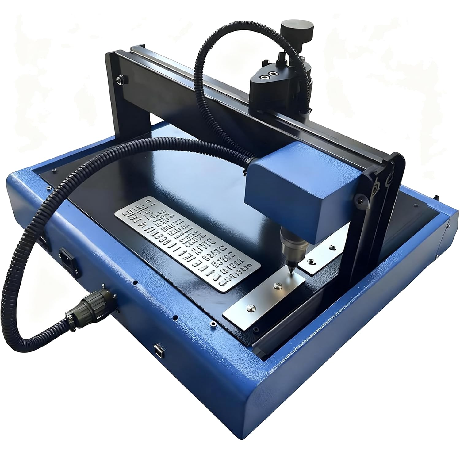 Máquina de grabado eléctrica de 400 W, trazador de marcado de acero inoxidable para placas de identificación de metal y plástico duro, profundidad de marcado 0,05 mm-2 mm, velocidad 50 mm/s