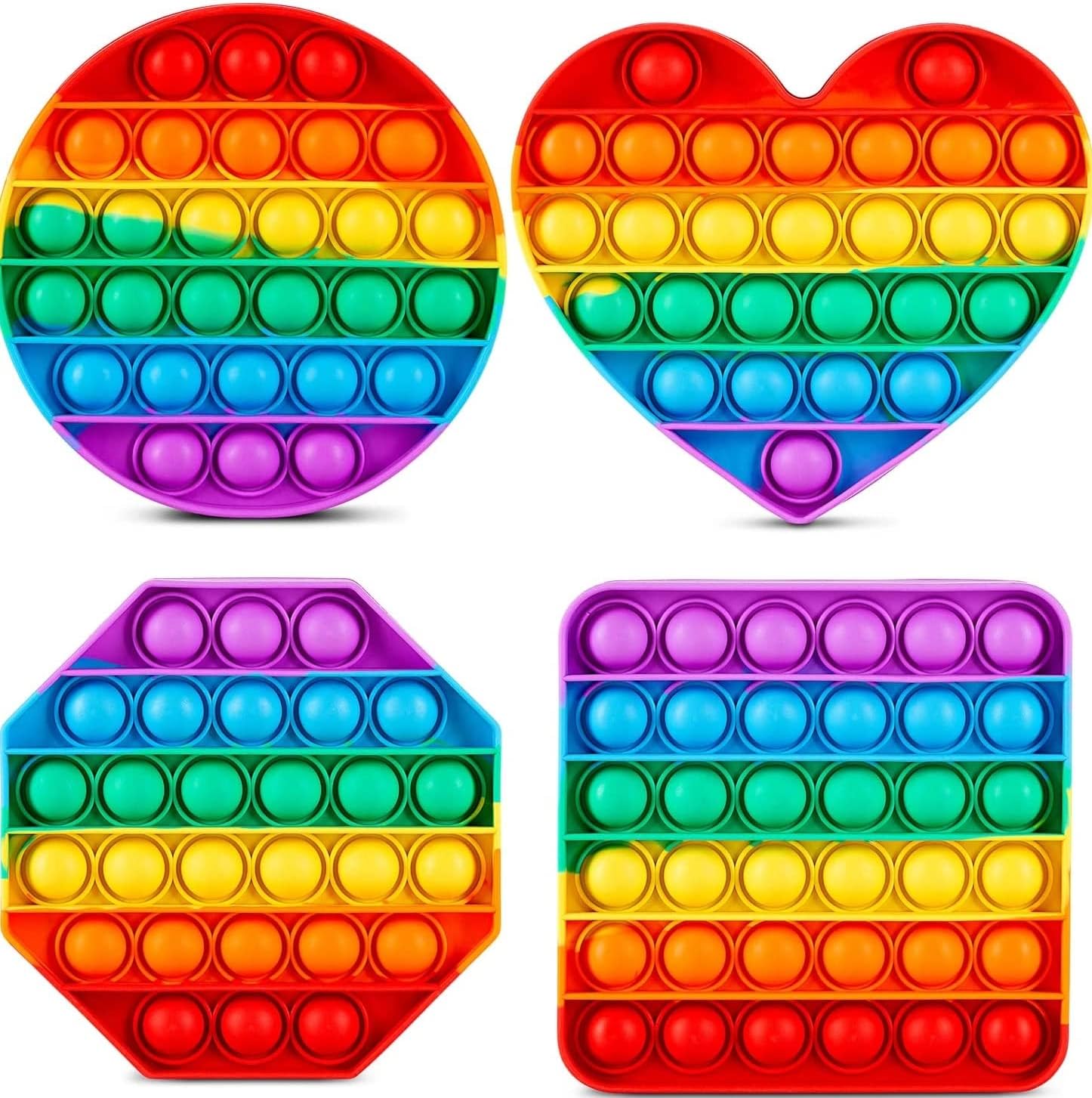 Multipurpose Rainbow Pop It Fidget Toy