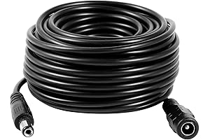 CCTV 33FT DC 12V Power Extension Cord 2.1mm x 5.5mm for IP Camera & CCTV