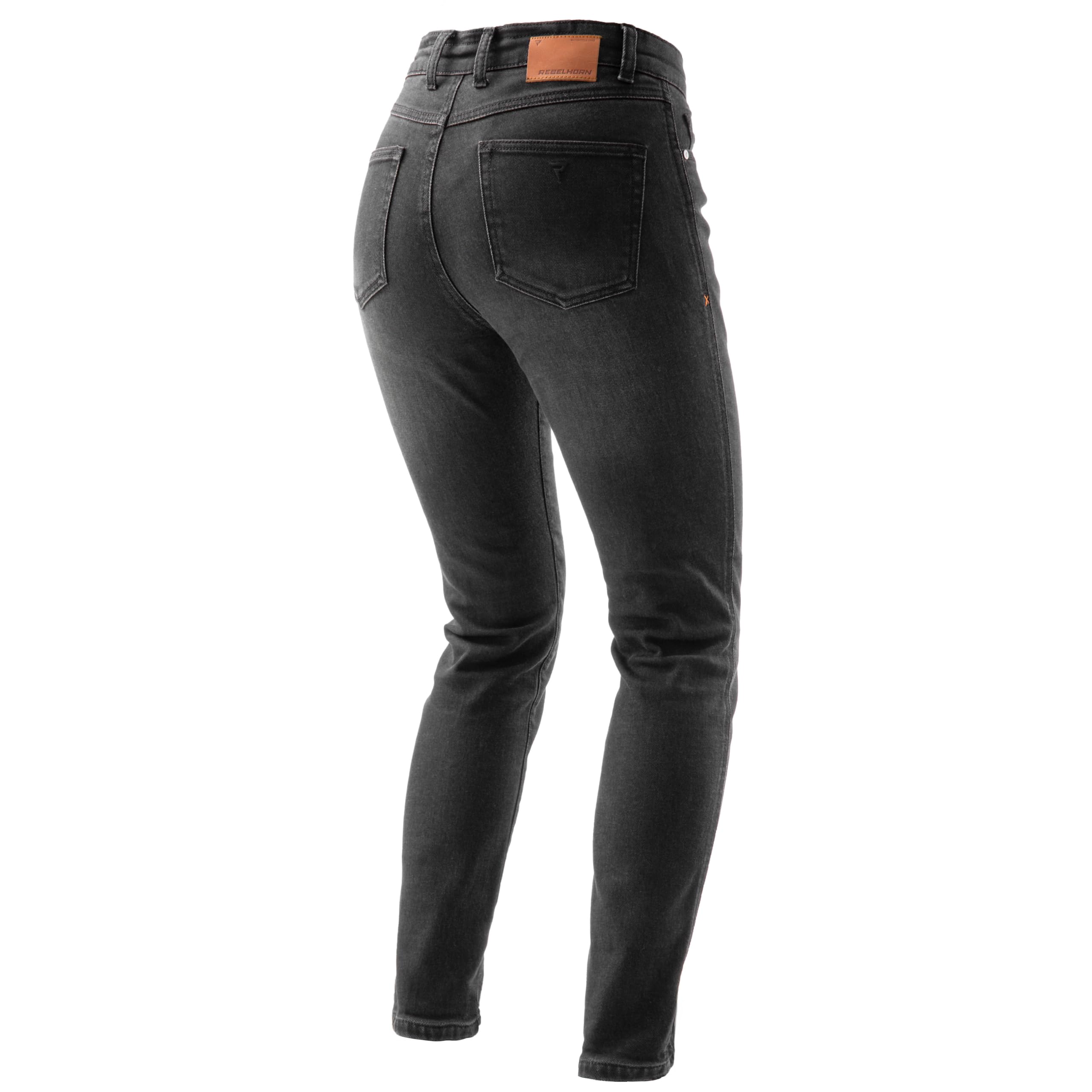 REBELHORN Bronco Lady Pantalones Vaqueros de Moto Mujer | Armalith Denim | Protectores de Rodilla, Cadera y Coxis RE ZRO Nivel 2 | Slim Fit