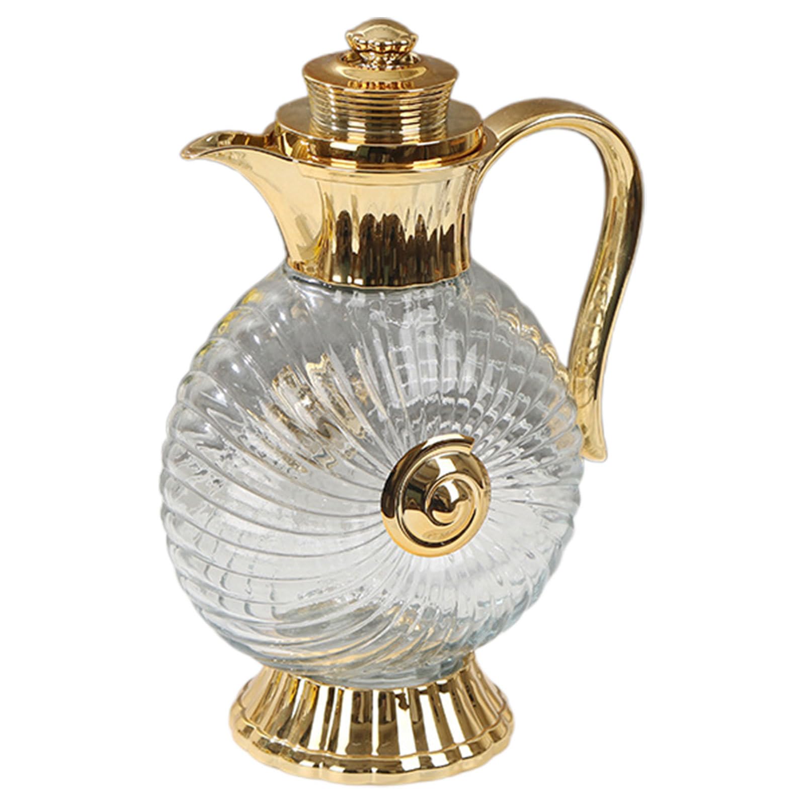 Brocca in Vetro Design Mediorientale 1,8l con Coperchio e Beccuccio
