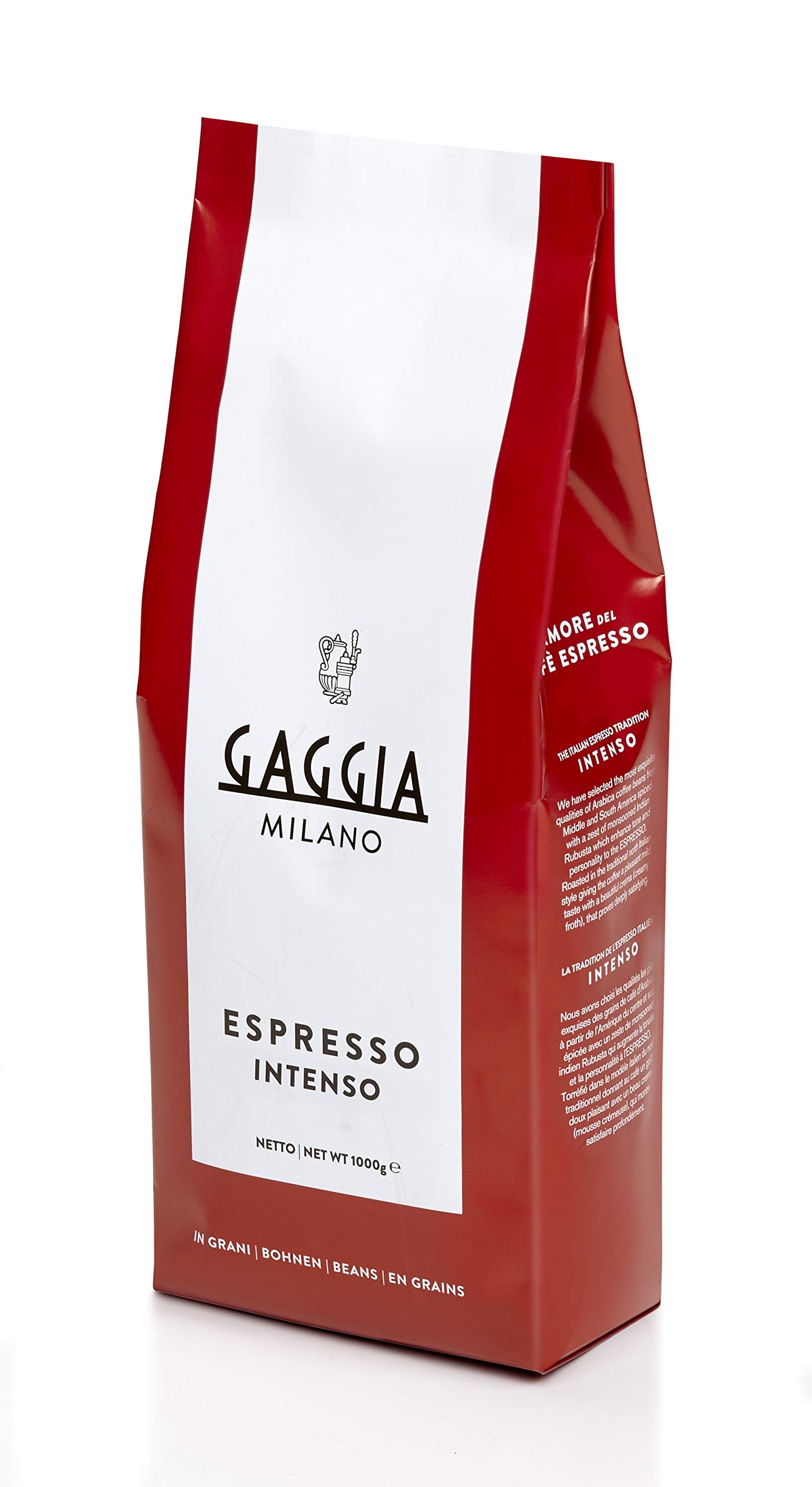 Gaggia Brera Silver, Caffè in Grani o Macinato, RI9305/01, 1400W, Silver, 100% Made in Italy Caffè In Grani Espresso Intenso, 1000 gr