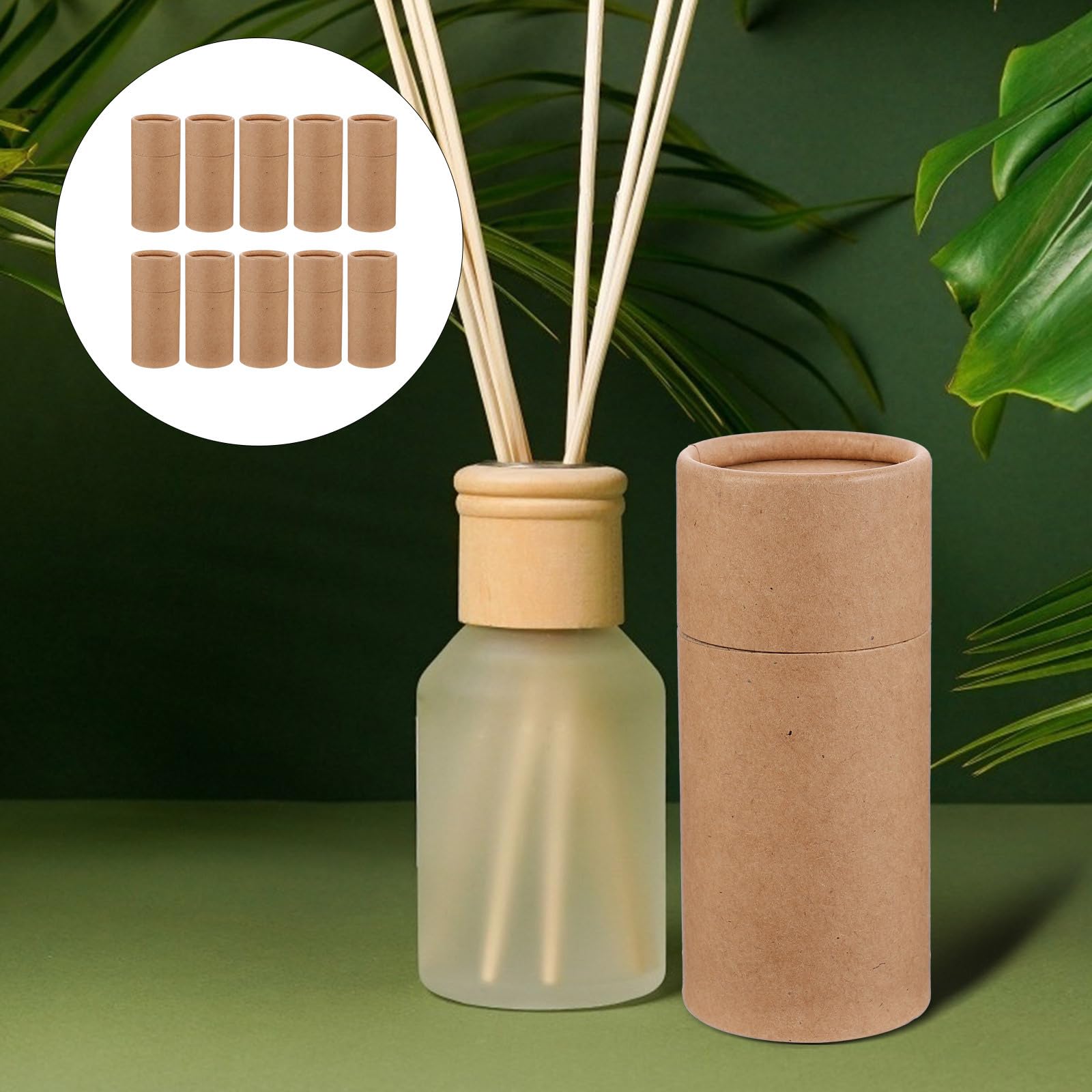 HEMOTON 30 Stück 100 ml Kraftpapier-Tuben mit Deckel, Karton-Boxen, ätherische Öle, Geschenkverpackung, Tee-Aufbewahrungsboxen, Kraftpapier-Behälter für Bastelarbeiten, Bleistifte, Kaffee, Kosmetik