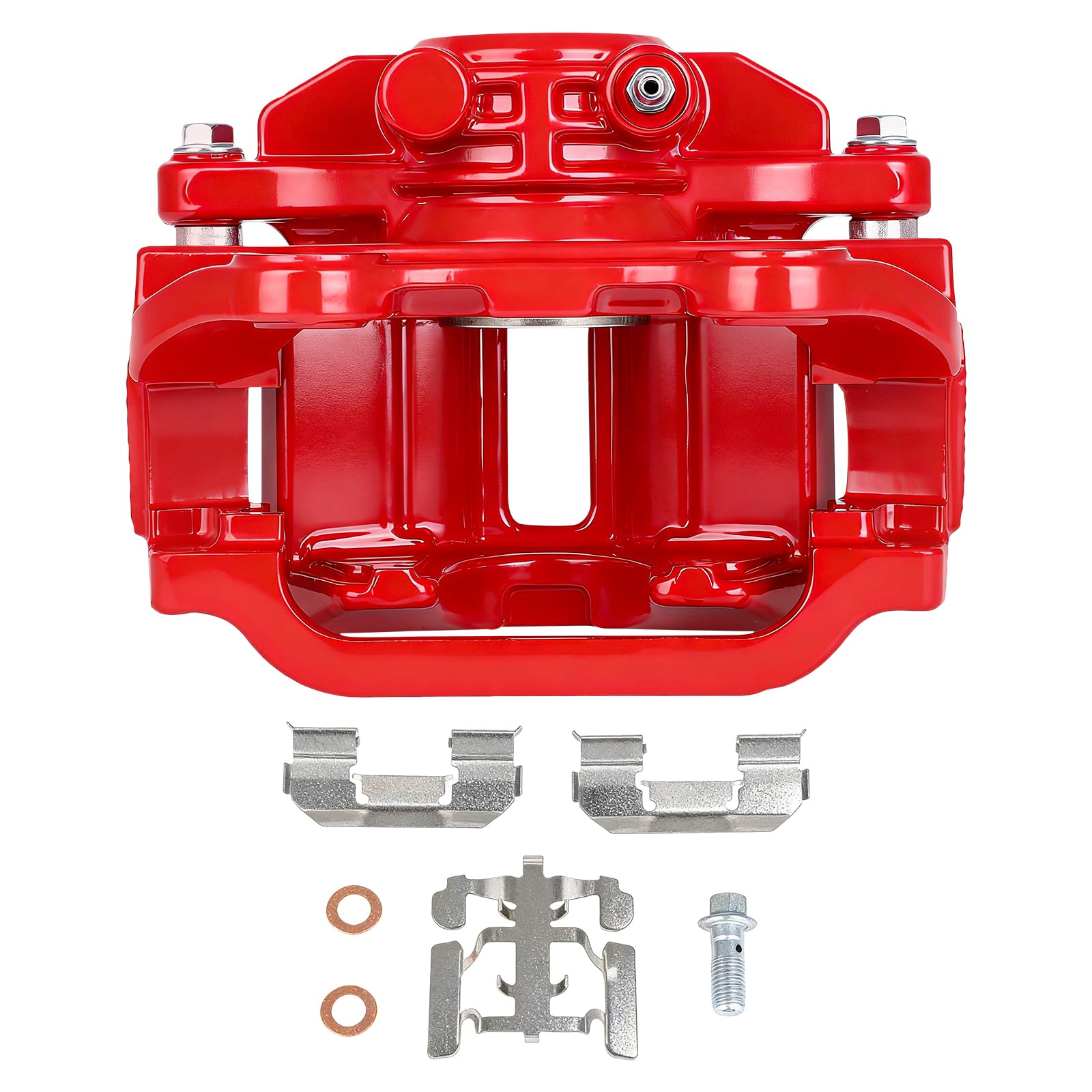 SCITOO Rear Right Brake Caliper With Bracket 18-B4727 Red Compatible For Cadillac 2000-2002 For Chevrolet 1999-2005 For GMC 1999-2005