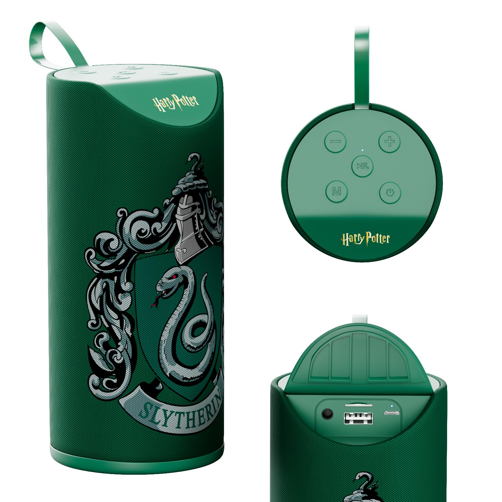 iJoy Harry Potter Slytherin Wireless Bluetooth Speaker, IPX4 Water Resistant, 3 Hr Playti…