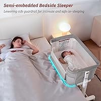 Vista 6 de Moisés eléctrico para bebé, moisés mecedor automático junto a la cama, moisés eléctrico junto a la cama para bebés recién nacidos con ruedas, cuna