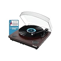 Giradischi Bluetooth 5.3 con Casse Integrate – Majority Moto, Lettore Vinile Vintage, Cartuccia AT, Registrazione USB, AUX, RCA, Adattatore 45 Giri