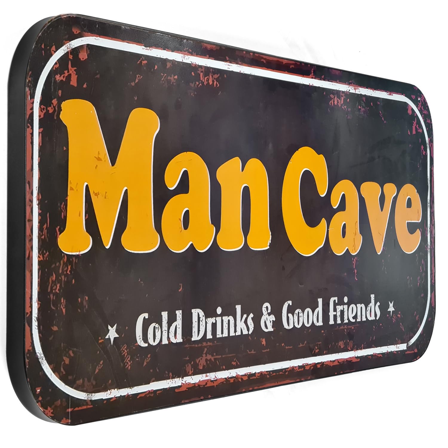Moritz Targa in metallo XXL Man Caver cold Drinks 100 x 46,5 vintage retrò nostalgico metallo decorazione targa in metallo targa