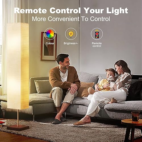 Miniatura 4 de GyroVu RGBW - Lámpara de pie de 65 pulgadas para sala de estar, lámpara de pie LED que cambia de color, lámpara de pie de esquina alta con control