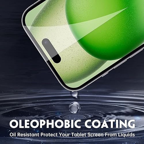 Miniatura 6 de Paquete de 3 protectores de pantalla de vidrio compatibles con iPhone 12, película de vidrio templado de 6.1 pulgadas, antiarañazos, alta definición