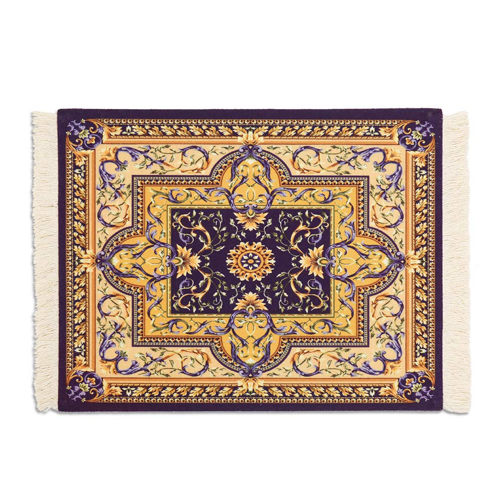 SubClap Vintage Mouse Pad, Persian Rug Style Anti-Slip Mouse Mat for Laptop Computer PC, Office Gaming Mousepad Oriental Persian Desk Rug Coaster