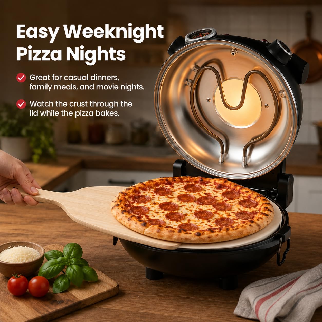 Elektryczny piekarnik do pizzy, urządzenie do robienia pizzy na blacie