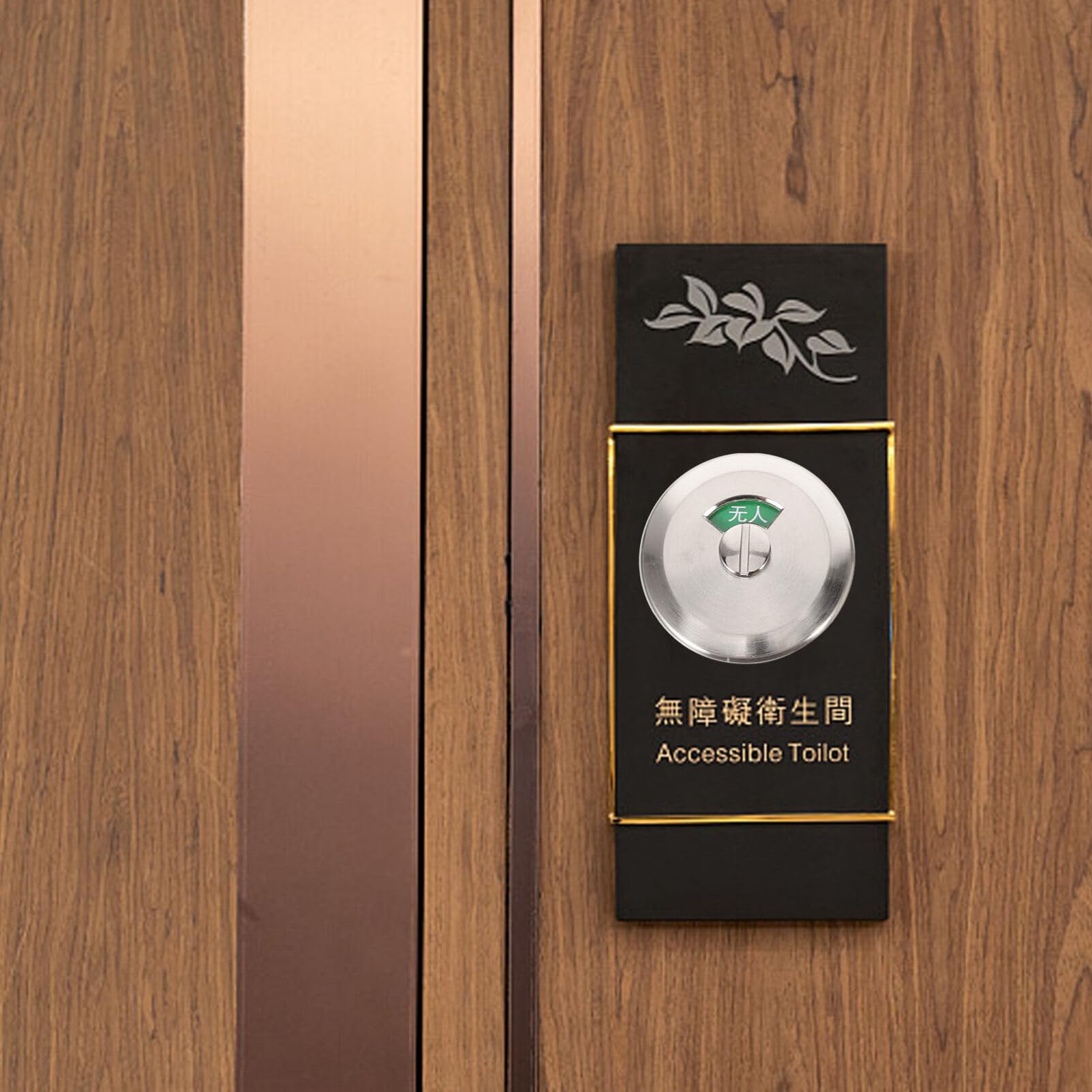 SOLUSTRE Bathroom Indicator Lock for Restroom Privacy Unmanned Signage for Public Toilets Display Easy Installation for Airports Offices Shopping Malls