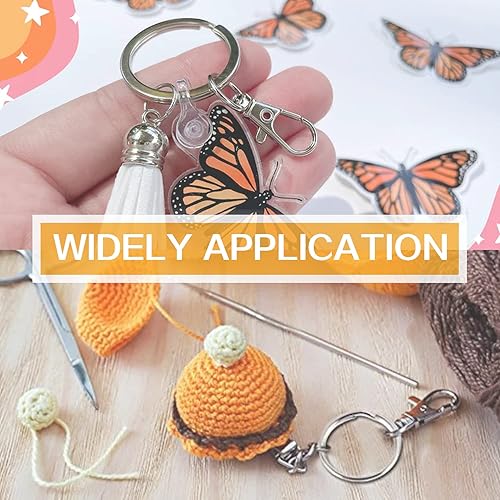 Miniatura 5 de Juego de 120 ganchos giratorios con llavero, 30 cierres de langosta giratorios, 30 llaveros con cadena, 30 anillos de salto y 30 pines de ojo de