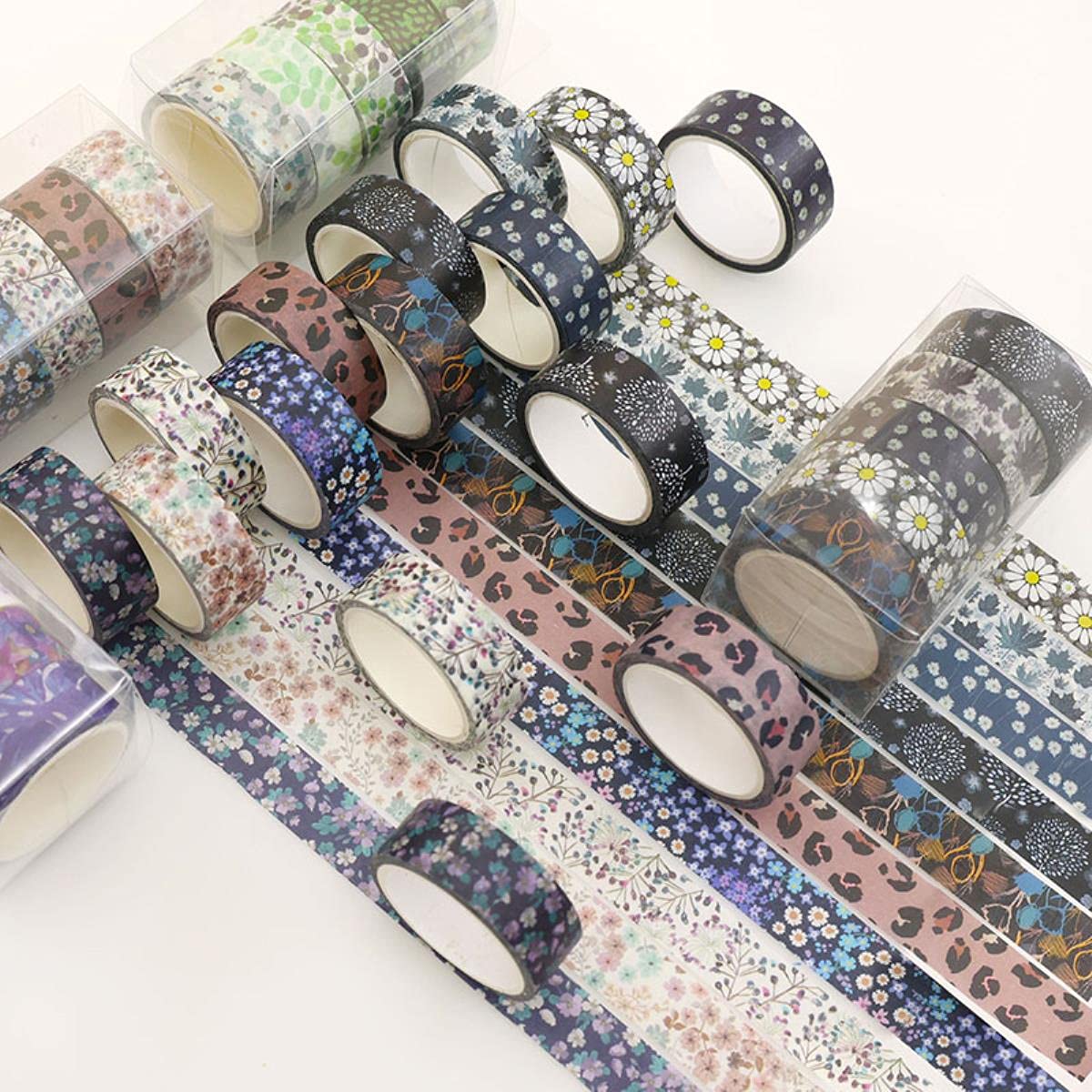 5 rotoli/scatola Set di nastri Washi in tinta una nastro adesivo decorativo per mascheratura nastro adesivo per Scrapbooking carino fornure di cancelleria per la scuola  21