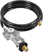 GasSaf Regulador De Propano 10 Pés E 2 Estágios Com Mangueira, Dois Para Rv, Gerador, Fogão Acampamento, Churrasqueira A Gás Aquecedor - Certificado Csa