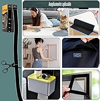 Vista 4 de Navona Tiras de gancho y bucle de 30 pies x 1 pulgada con adhesivo, 2 rollos de cinta de gancho y bucle resistente con respaldo para el hogar