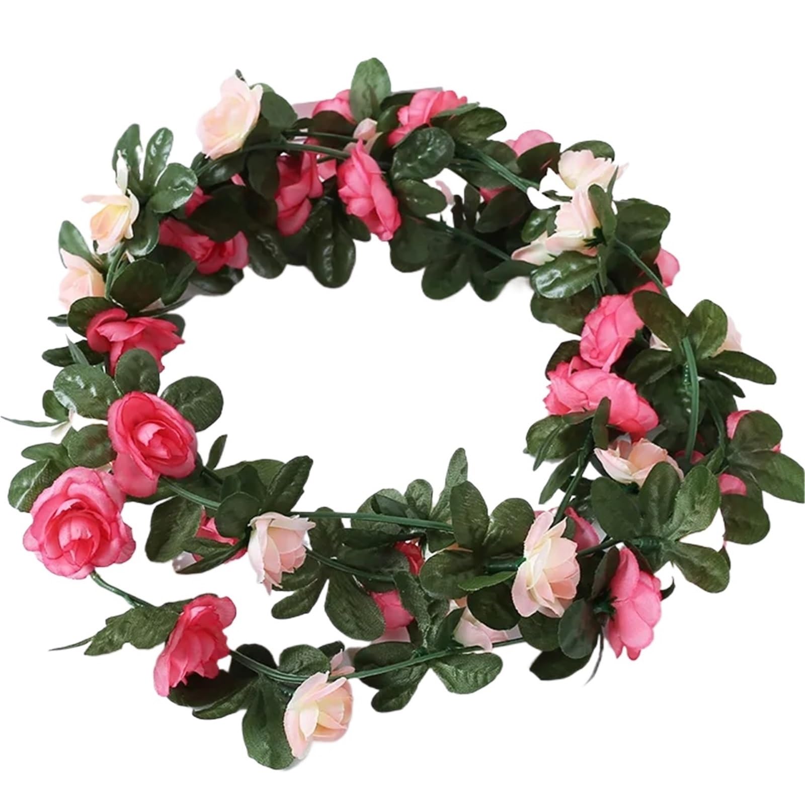 LXLAEOANG Artificial Flowers Silk Artificial Flowers Garland Rose Vine Hanging Wedding Home Garden Wall Christmas Decoration Arch Fake Plant Garlands