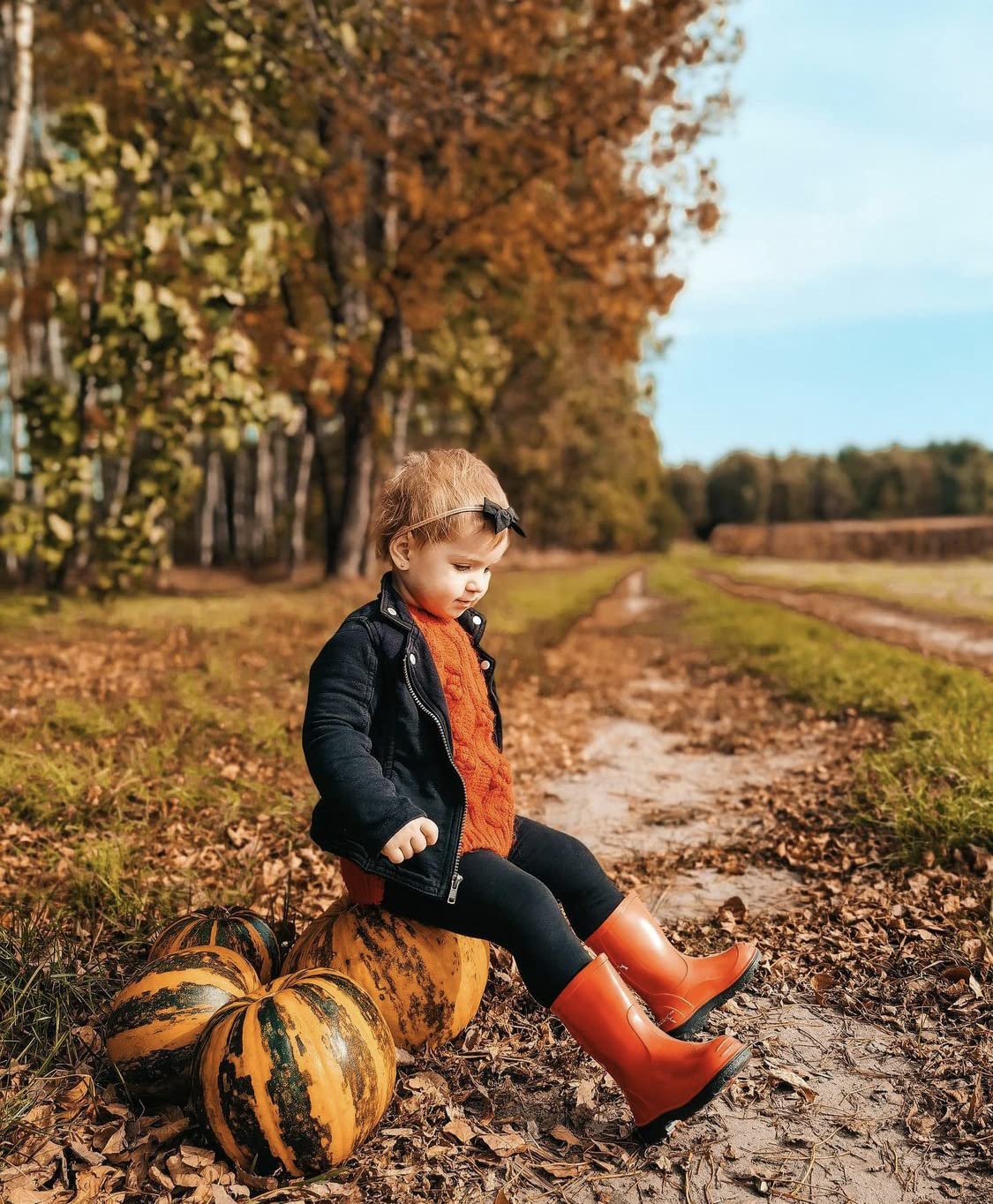 Lemigo Bottes de Pluie pour Enfants Filles et Garçons Chaussures de Pluie OLI 20-35 EU