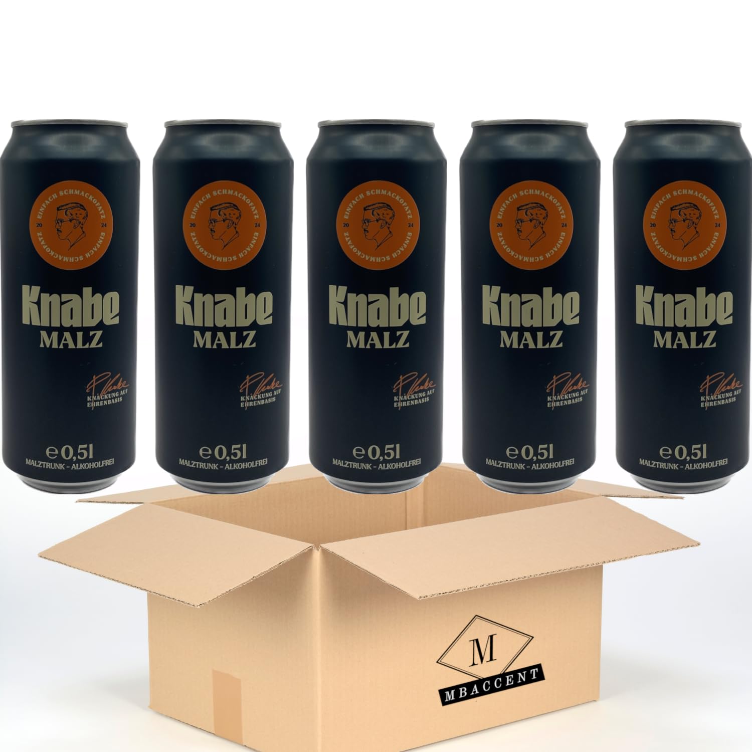 5x Knabe Malz by Handofblood Set 5x500ml (2500ml) + MBAccent Versandschutzpackung