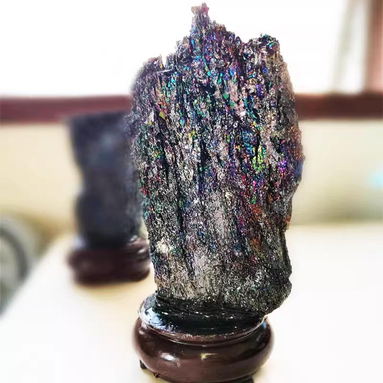 Rainbow Mineral Rough Raw Naturel Flashy Irisé, Spécimen de Roche Moissanite pour Collection Pierres Précieuses de Guérison en Cristal Métaphysique Gemmes pour Culbuté Poli,1000G
