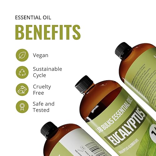 Miniatura 3 de Lab Bulks Essential Oil Eucalyptus Essential Oil 16 oz (473 ml) for Diffusers, Home Care, Candles, Aromatherapy, Candle Making