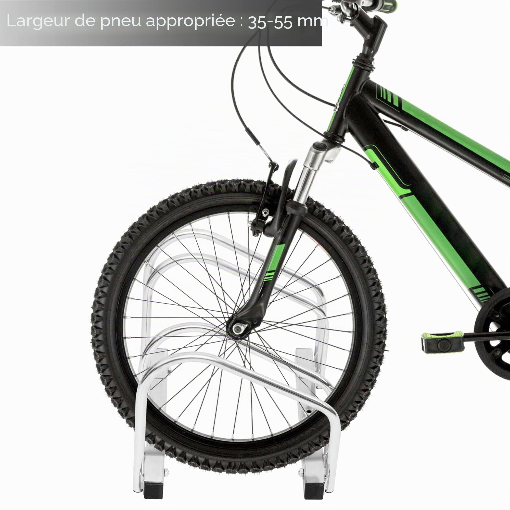 WOLTU Râtelier 2 vélos au sol Système Porte-Vélo Support pour 2 vélos