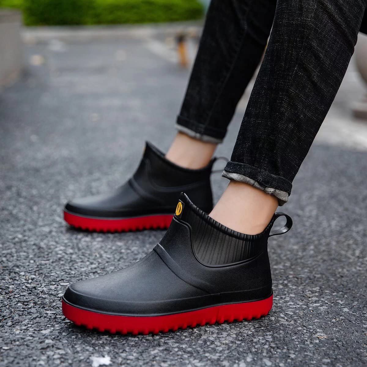 Bota de Agua Hombre Mujer Impermeable Cortas Bota de Lluvia Bota de Goma