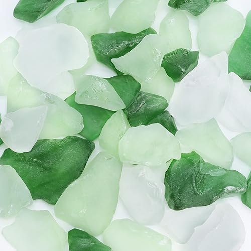 Miniatura 9 de Jarrón de vidrio esmerilado de 5 libras, vidrio triturado, decoración de vidrio de mar, ideal para manualidades de Navidad, gravas de acuario,