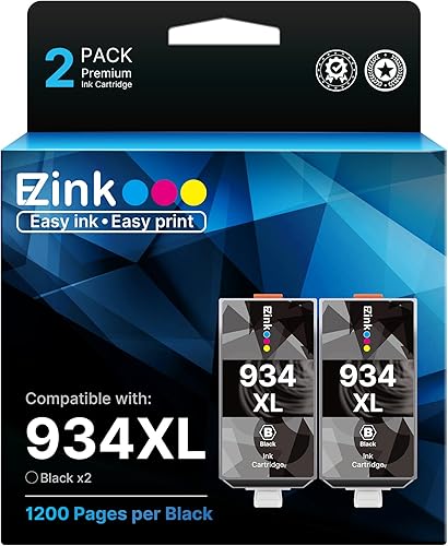 E-Z Ink Cartucho de tinta de repuesto compatible para HP 934 934XL 934 XL de alto rendimiento para usar con impresora HP Officejet 6800 6812 6815
