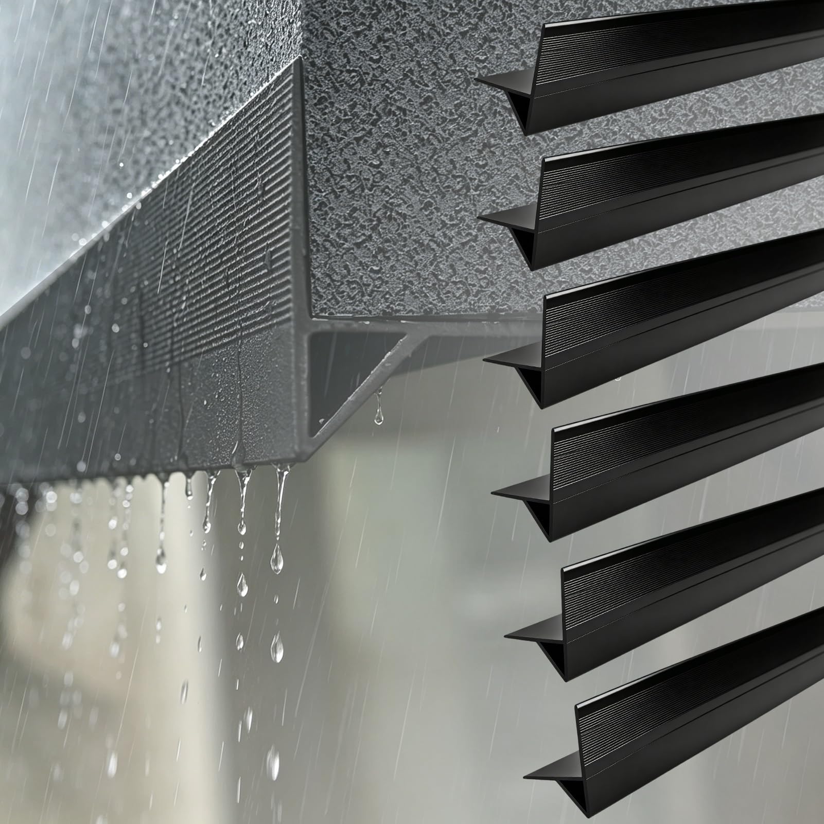 Tropfkantenprofil Tropfkantenprofil Aus Aluminiumlegierung für Wand- und Traufbereiche – Leitet Regenwasser Ab, Dient Der Wasserführung und Schützt Außenflächen