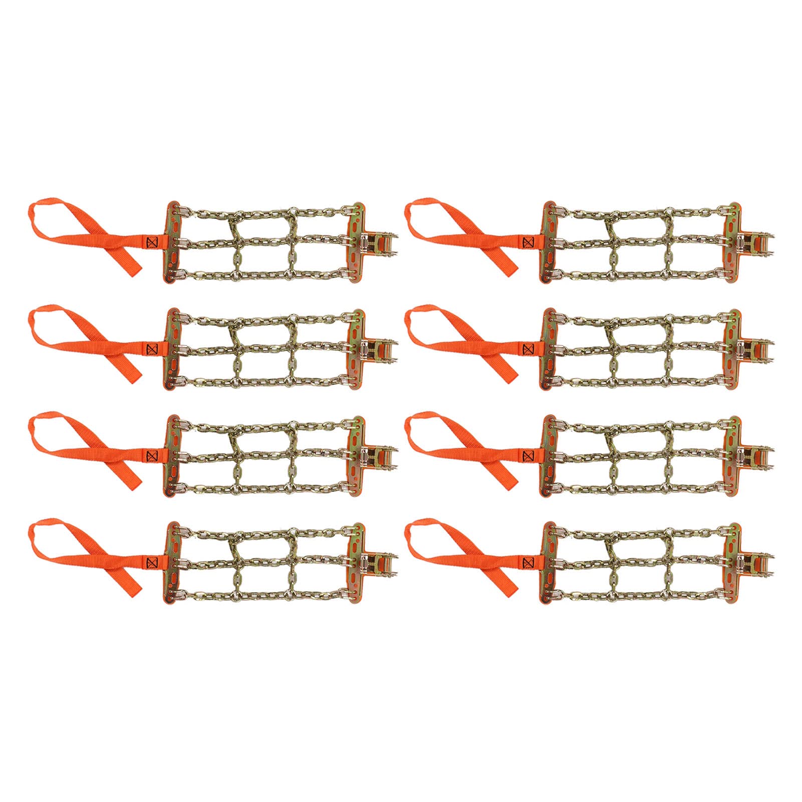 Bnineteenteam 8 Packs Chaîne de Neige Antidérapante des Pneus, Chaîne de Neige de Roue en Alliage en Acier ajusté pour les Pneus de 165 Mm à 265 Mm