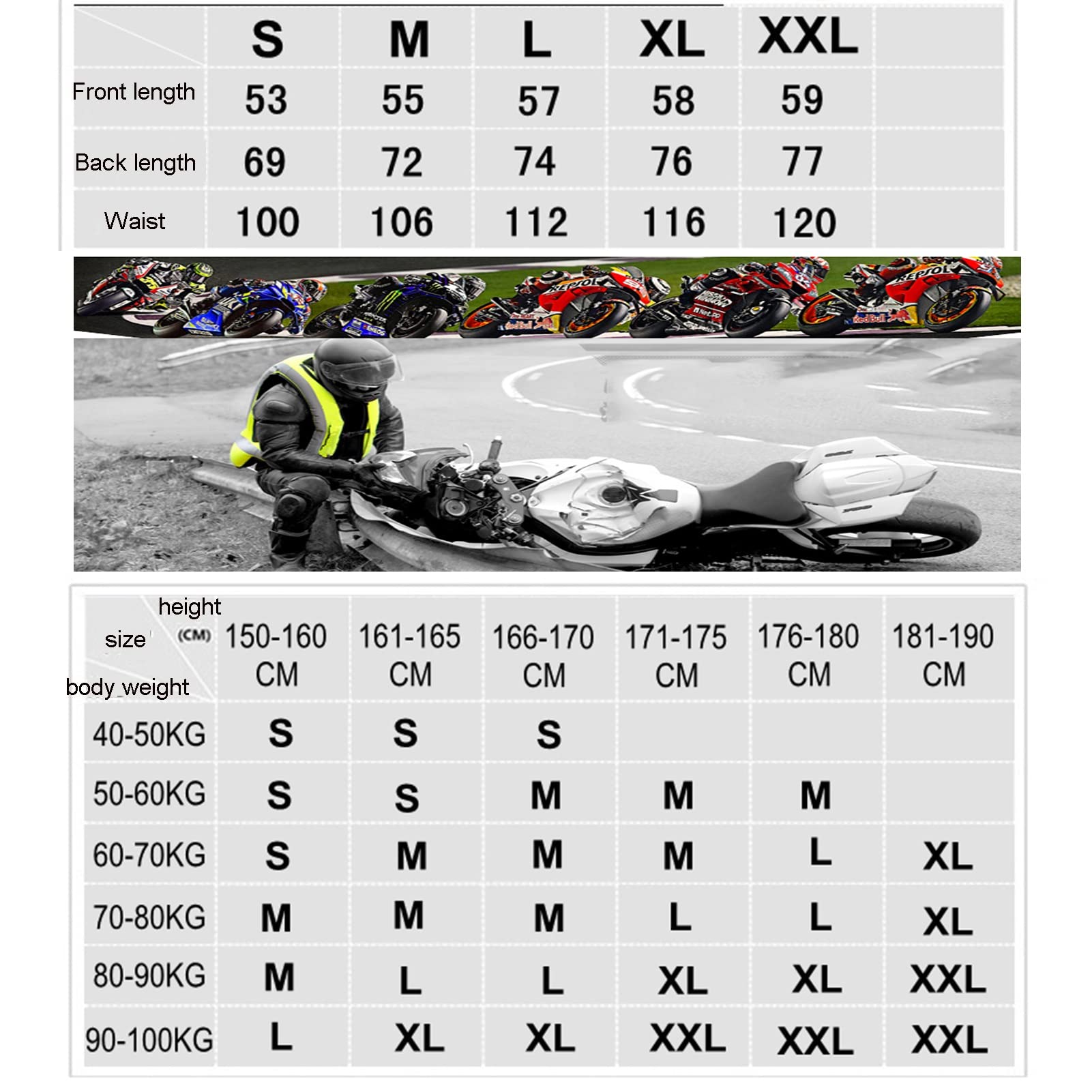 KNORRS Chaleco Con Airbag for Motocicleta Chaqueta Reflectante Con Airbag Y Cremallera Chaleco Inflable Reutilizable (S-2xl, Sin Cartucho De CO2)