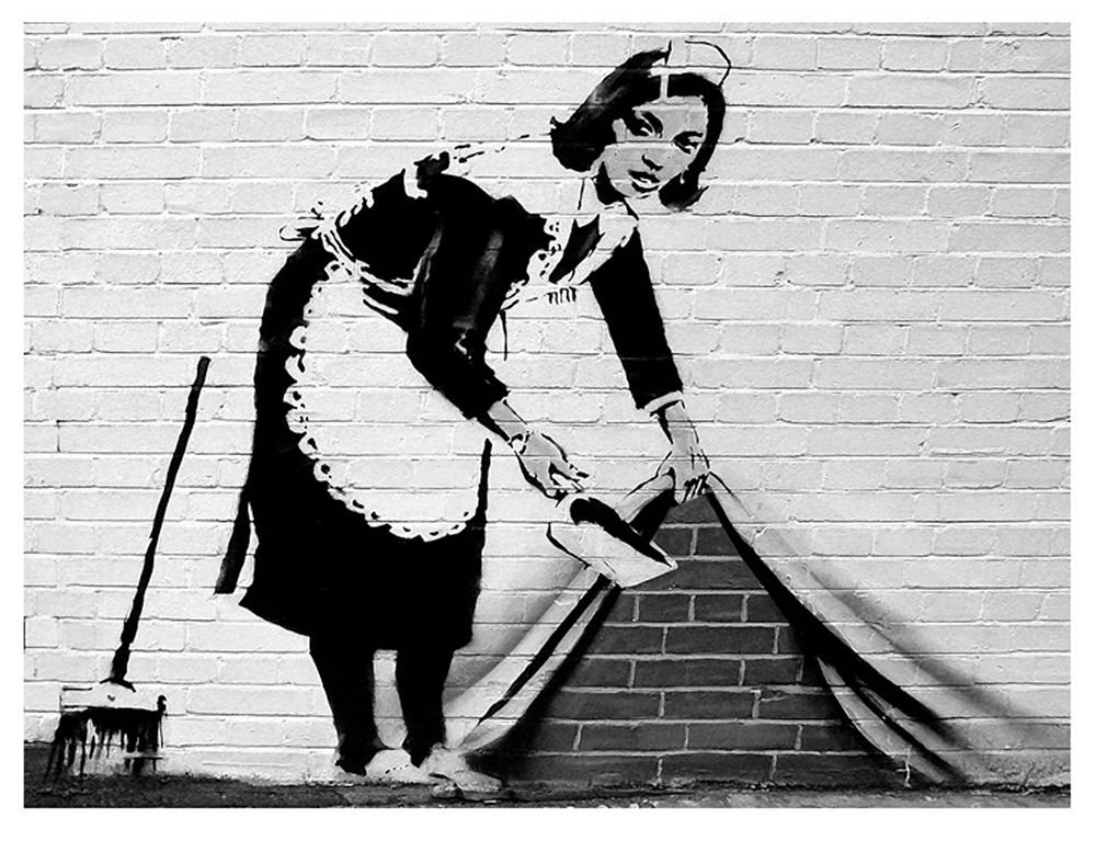 B&SA:バンクシー Amazon.co.jp: Alonlineアート – Sweeping It Under the