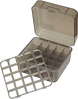 Vista 1 de MTM S25D-41 Caja para 25 municiones redondas de distintos calibres, fabricada en EE. UU., ahumado transparente