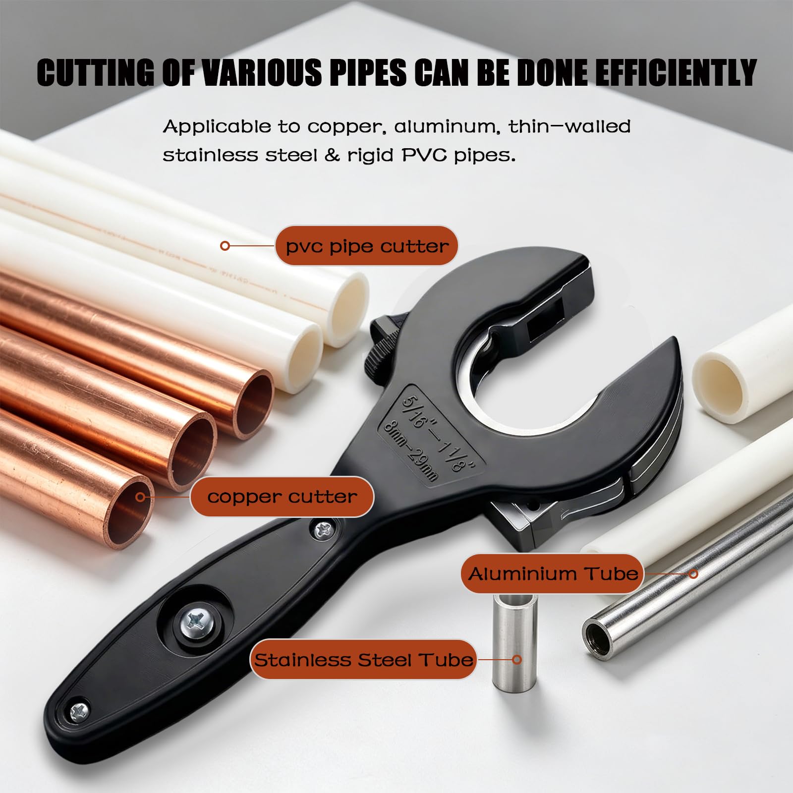 Ratcheting Tubing Cutter - Copper & Metal Pipe -6