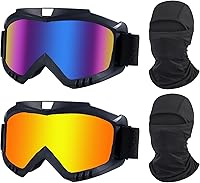 Vista 15 de Gafas de motocross para motocross, paquete de 2 gafas de motocross con protección solar y UV, pasamontañas, cubierta completa para jóvenes