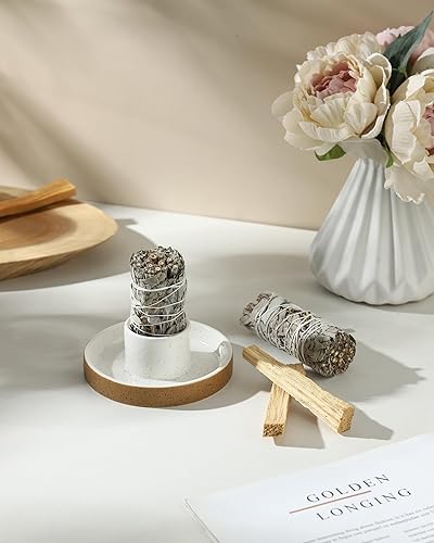 Miniatura 2 de Soporte de salvia para quemar, bandeja de salvia blanca, cuenco para manchas, quemador de paquete de salvia, cuenco de cerámica para salvia, ideal