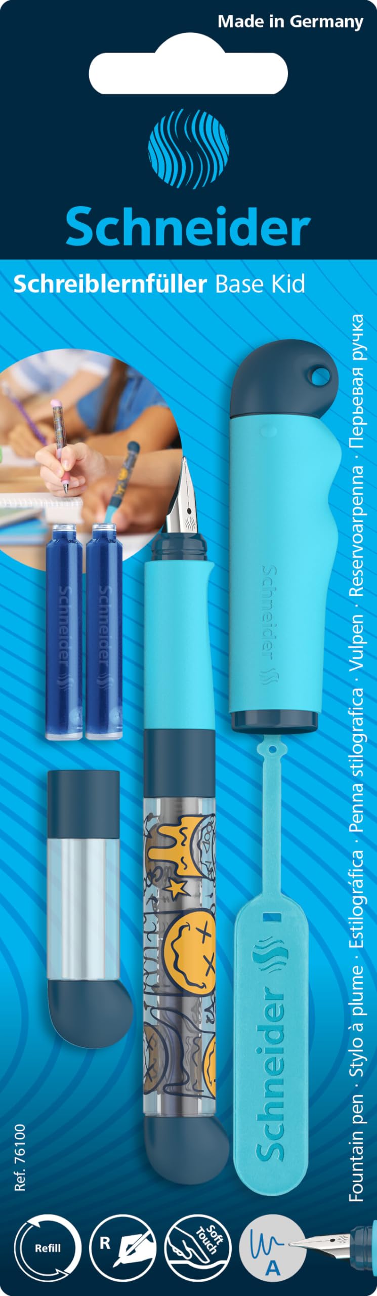 Schneider Vulpen Base Kid rechtshandig rood/blauw