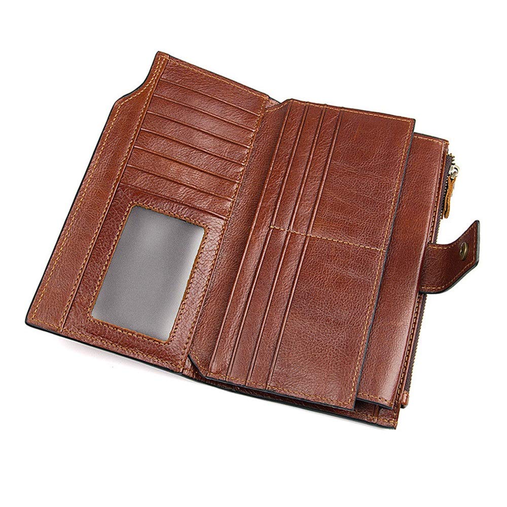 Heren Portemonnee, Heren RFID blokkeren vintage koeienhuid lederen bifold lange chequeboek portemonnee telefoon pouch portemonnee met 20 creditcard slots Uniek Creditcardhouder Portemonnee Heren Portemonnee, Heren RFID blokkeren vintage koeienhuid lederen bifold lange chequeboek portemonnee telefoon pouch portemonnee met 20 creditcard slots Uniek Creditcardhouder Portemonnee