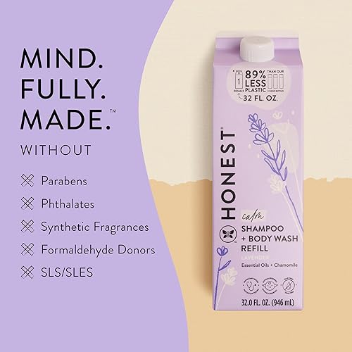 Miniatura 5 de The Honest Company Champú limpiador 2 en 1 + caja de repuesto de gel de lavado corporal  Suave para el bebé  Derivado de forma natural, sin