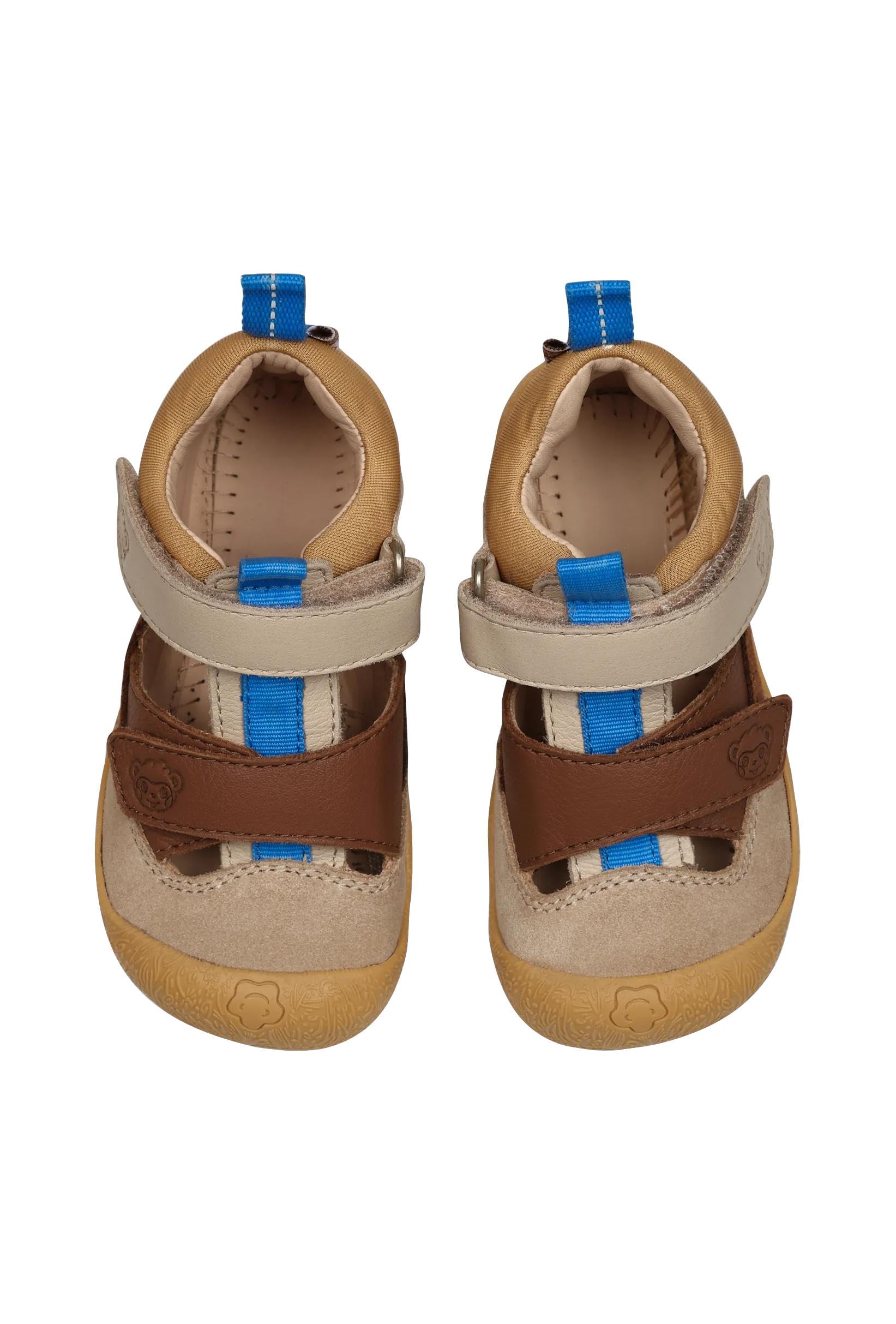 Affenzahn Sandale Premiers-Pas Cuir Freely Fermetures réglables, Flexible, Respirant, léger, Tailles 19-26