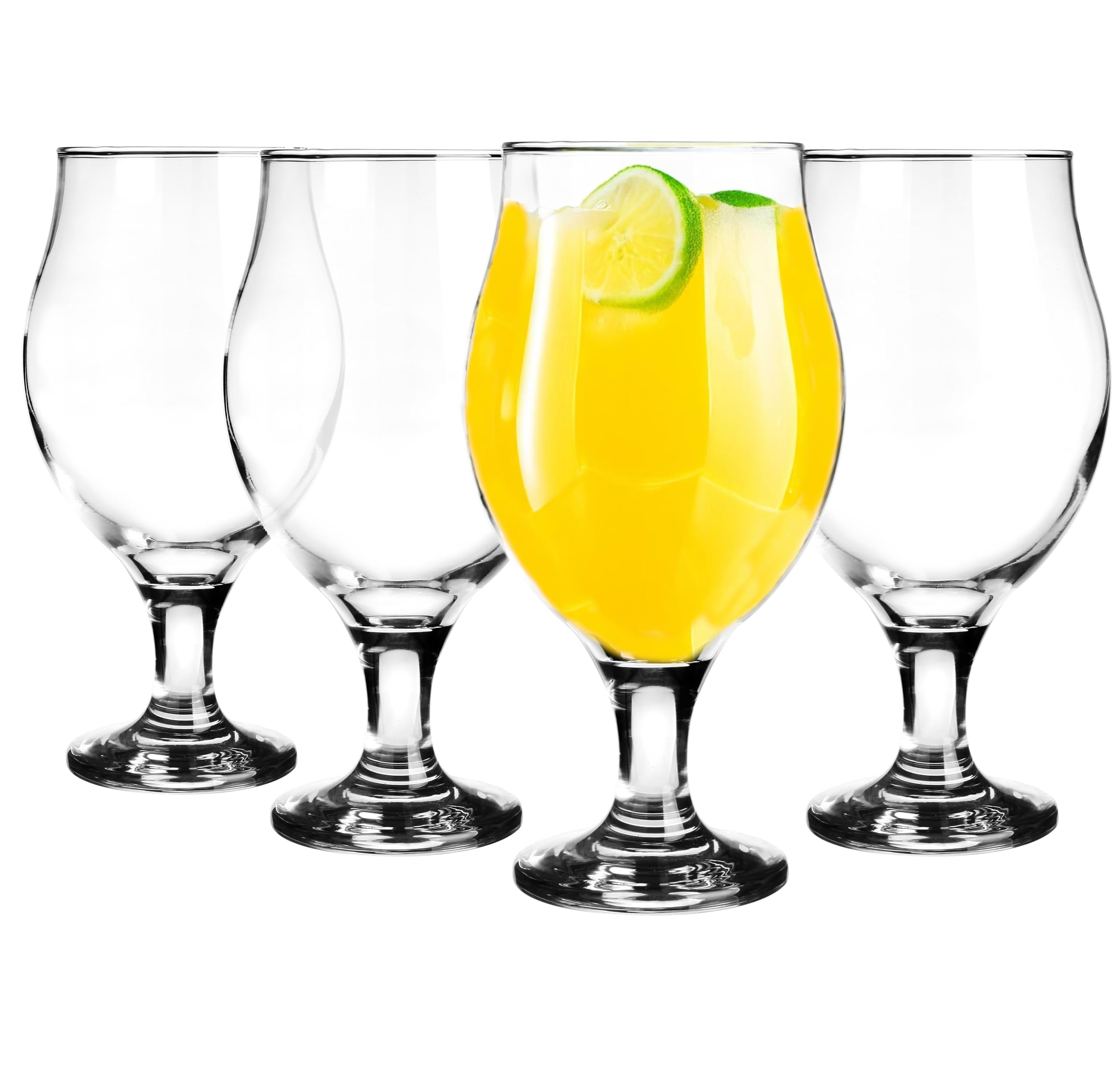 Glasmark KROSNO 1992 Beer Glasses Beer Tulips Set of 4 500 ml Pils Beer Glass Stout Glasses for Beer Cocktail Glasses Dishwasher Safe