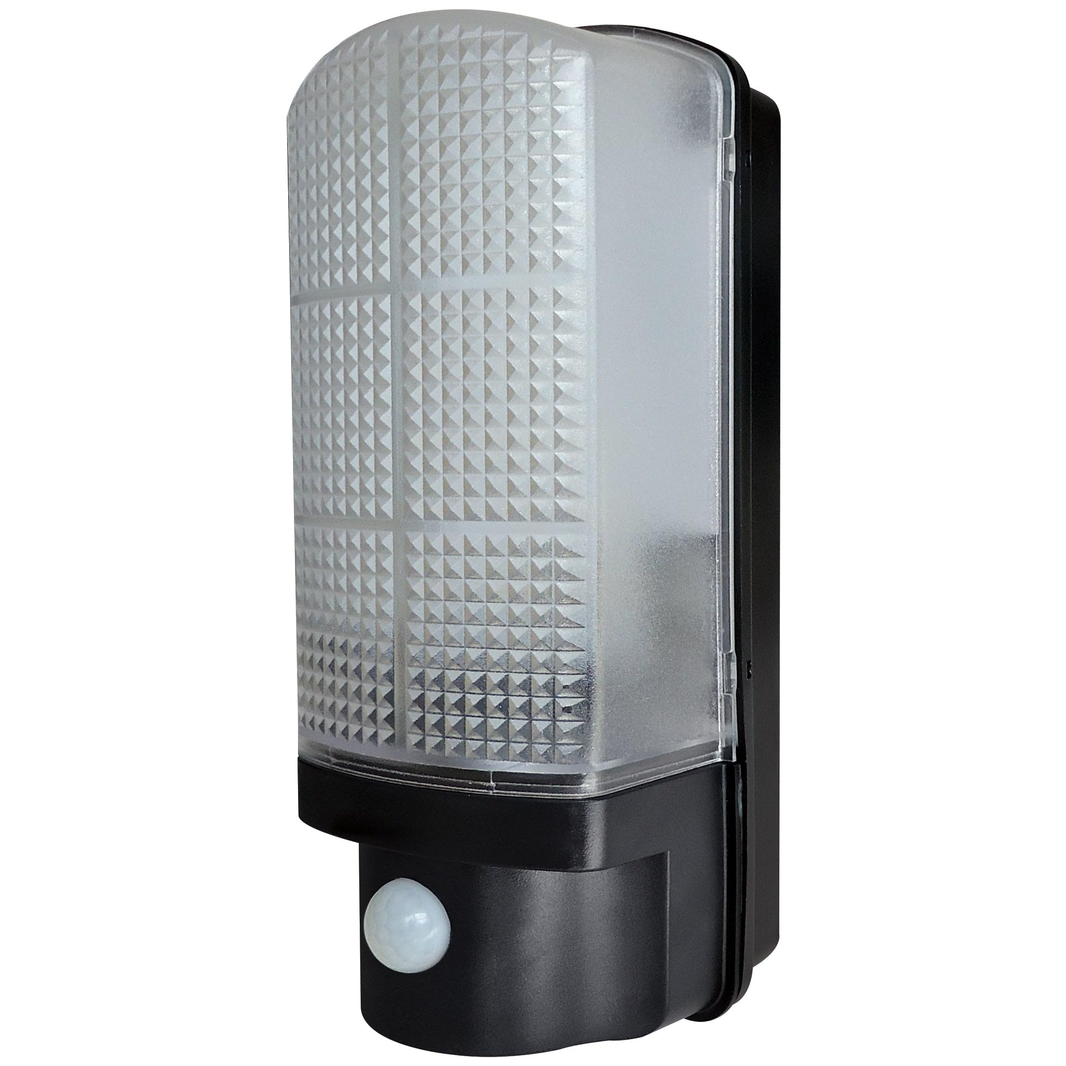 Eterna Black Bledpirbk Yesss 7W Led Outdoor Bulkhead With Pir Warm White Lighting
