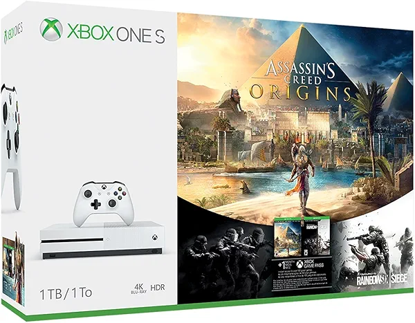 Xbox One S 1TB Console - Assassin's Creed Origins Bonus Bundle [Discontinued] (Renewed)