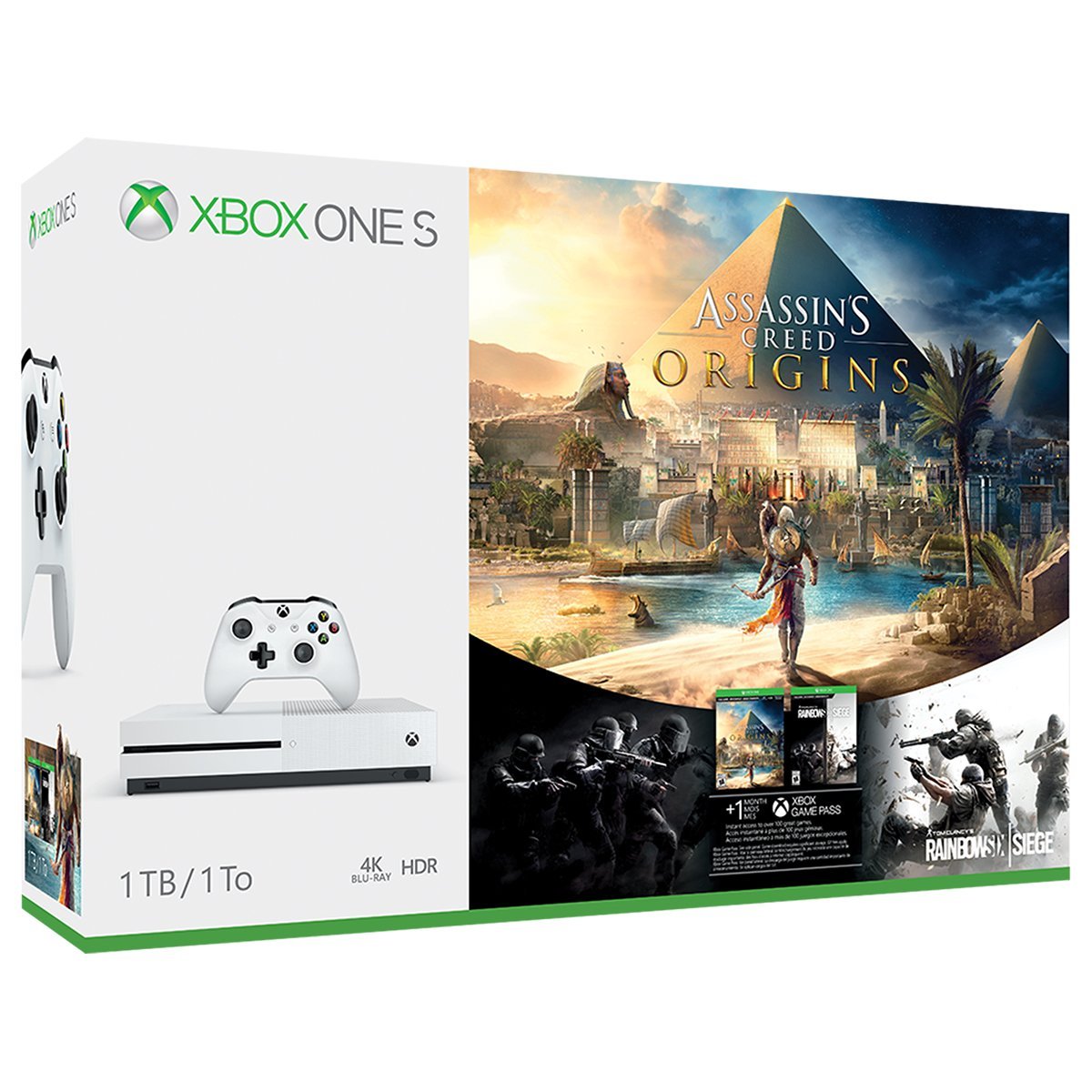 Sponsored Ad - Xbox One S 1TB Console - Assassin's Creed Origins Bonus Bundle [Discontinued] (Renewed)