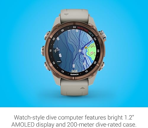 Vista 15 de Garmin Descent Mk3 - Reloj inteligente para computadora de buceo y multideporte con pantalla AMOLED con modos avanzados de buceo y navegación