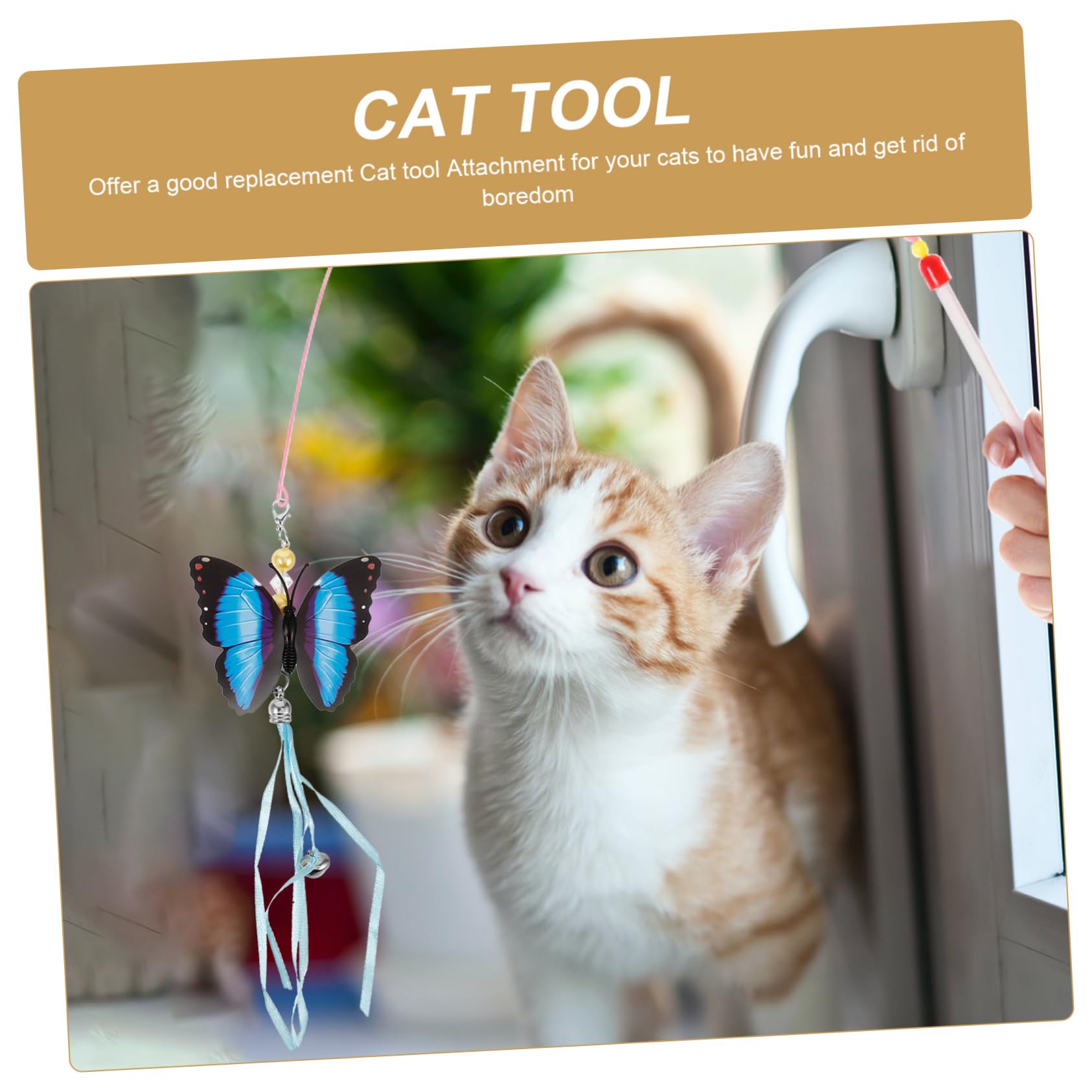 INOOMP 30pièces Accessoires De Remplacement pour De Chat Jouets Insectes Libellule Coccinelle Abeille Interactifs Et Ludiques pour Chats Et Chatons