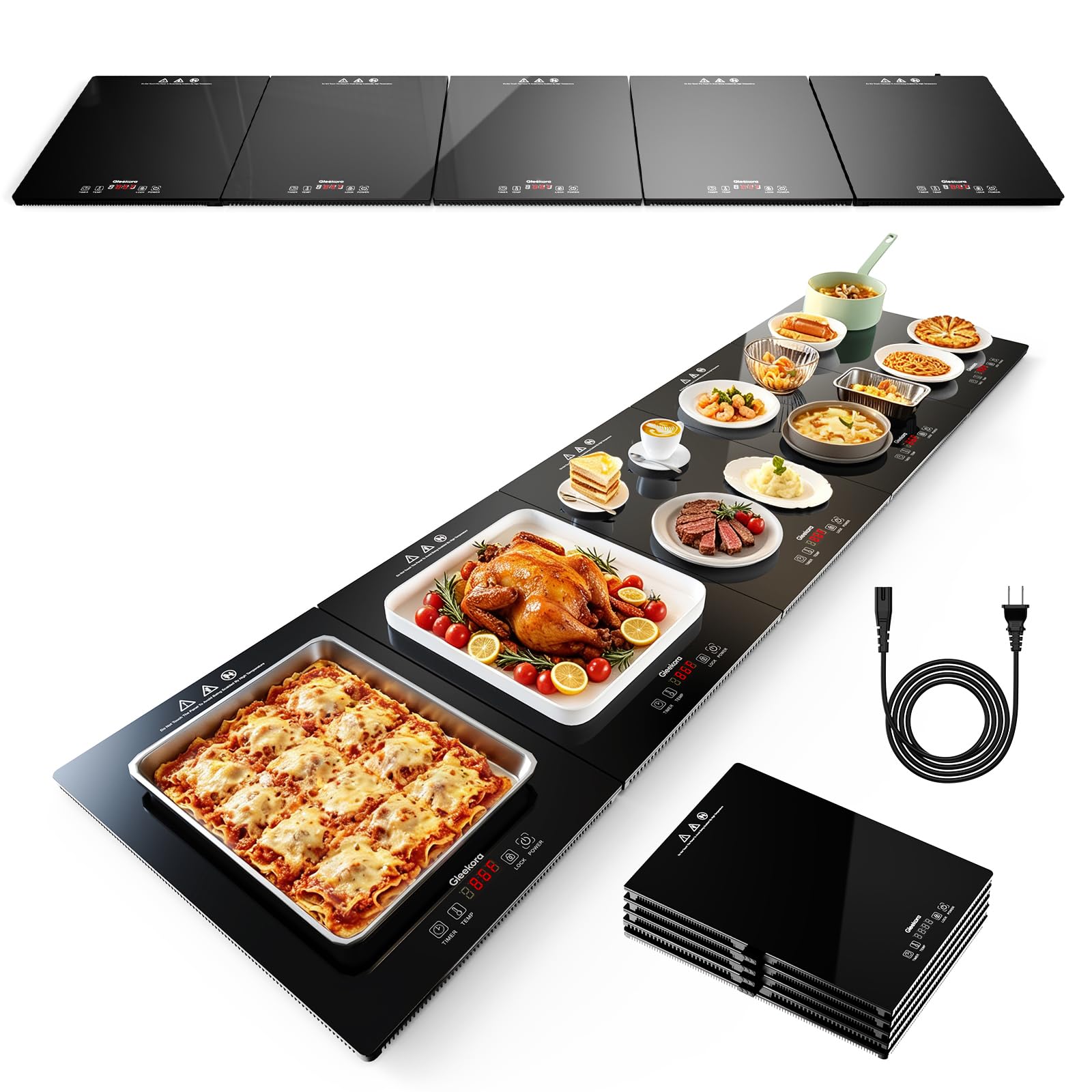5-in-1 Food Warmer, Independent Temp &amp; Timer, 59.1" x 15.8"